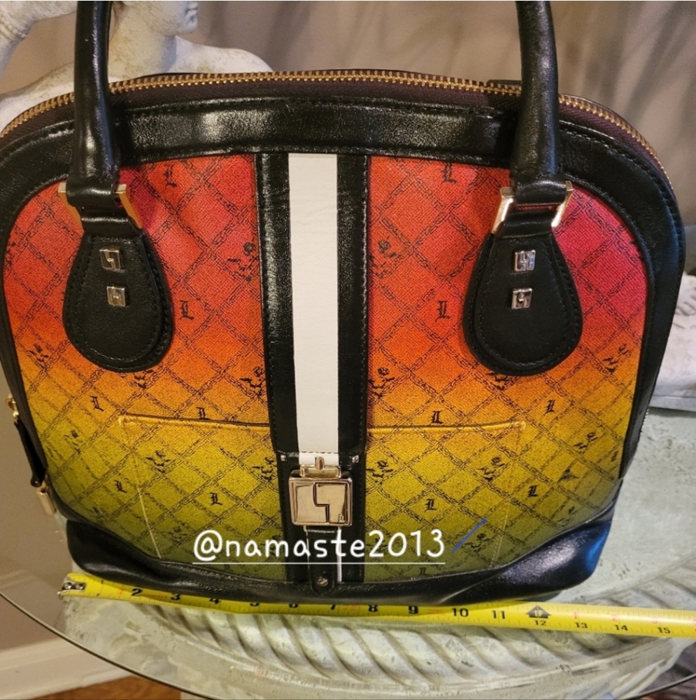 L.A.M.B. by Gwen Stefani Montego Rasta Ombre Handbag Luxury Designer Bag #608 - Picture 14 of 16